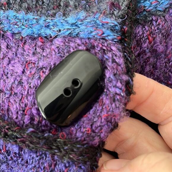 Anthropologie Curio Multicolor Women's Cardigan Sweater PM Curved Buttons - Picture 2 of 8